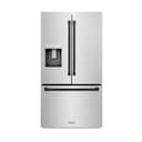 AutographEdition 36 in. 28.9 cu. ft. Standard-Depth French Door External Water Dispenser Refrigerator with Dual Ice Maker in Fingerprint Resistant Stainless Steel and Matte Black Handles view 1