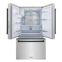 AutographEdition 36 in. 28.9 cu. ft. Standard-Depth French Door External Water Dispenser Refrigerator with Dual Ice Maker in Fingerprint Resistant Stainless Steel and Matte Black Handles view 4