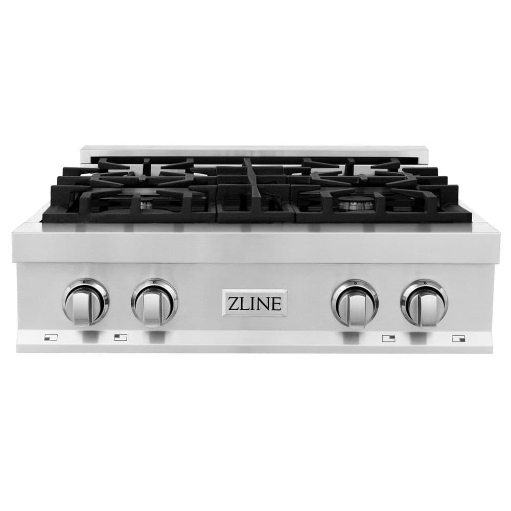 30" Porcelain Gas Stovetop with 4 Gas Burners