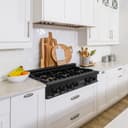 36" Porcelain Gas Stovetop with 6 Gas Brass Burners view 11