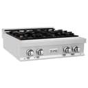30" Porcelain Gas Stovetop with 4 Gas Brass Burners view 2