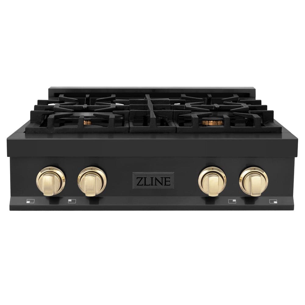 Autograph Edition 30" Porcelain Rangetop with 4 Gas Burners and Gold Accents