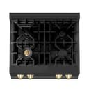 Autograph Edition 30" Porcelain Rangetop with 4 Gas Burners and Gold Accents view 3