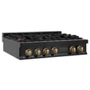 Autograph Edition 36" Porcelain Rangetop with 6 Gas Burners and Champagne Bronze Accents view 3
