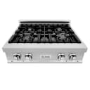 30" Porcelain Gas Stovetop with 4 Gas Burners view 5