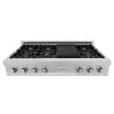 48" Porcelain Gas Stovetop with 7 Gas Burners and Griddle view 3