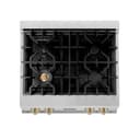 Autograph Edition 30" Porcelain Rangetop with 4 Gas Burners and Champagne Bronze Accents view 3