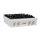 Autograph Edition 30" Porcelain Rangetop with 4 Gas Burners and Gold Accents view 1