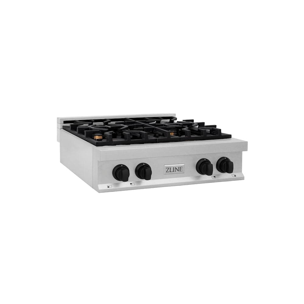 Autograph Edition 30" Porcelain Rangetop with 4 Gas Burners and Matte Black Accents