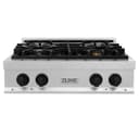 Autograph Edition 30" Porcelain Rangetop with 4 Gas Burners and Matte Black Accents view 4
