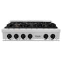 Autograph Edition 36" Porcelain Rangetop with 6 Gas Burners and Matte Black Accents view 3