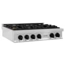 Autograph Edition 36" Porcelain Rangetop with 6 Gas Burners and Matte Black Accents view 4