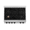 Autograph Edition 36" Porcelain Rangetop with 6 Gas Burners and Matte Black Accents view 5