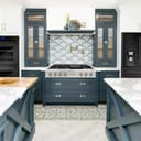Autograph Edition 48" Porcelain Rangetop with 7 Gas Burners and Champagne Bronze Accents view 2