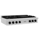 Autograph Edition 48" Porcelain Rangetop with 7 Gas Burners and Matte Black Accents view 1