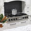 Autograph Edition 48" Porcelain Rangetop with 7 Gas Burners and Matte Black Accents view 2