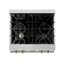 Autograph Edition 30" Porcelain Rangetop with 4 Gas Burners and Champagne Bronze Accents view 3