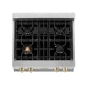 Autograph Edition 30" Porcelain Rangetop with 4 Gas Burners and Gold Accents view 5