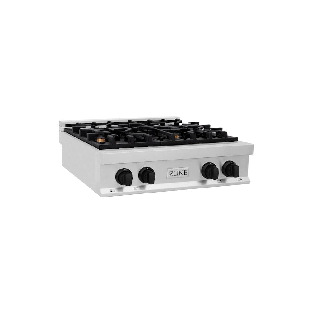 Autograph Edition 30" Porcelain Rangetop with 4 Gas Burners and Matte Black Accents