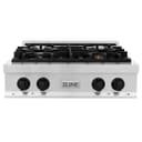 Autograph Edition 30" Porcelain Rangetop with 4 Gas Burners and Matte Black Accents view 2