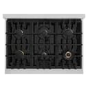 Autograph Edition 36" Porcelain Rangetop with 6 Gas Burners and Matte Black Accents view 2