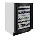 ZLINE 24 in. Touchstone Dual Zone 44 Bottle Wine Cooler With Black Stainless Steel Glass Door (RWDO-BS-24) view 3