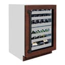 ZLINE 24 in. Touchstone Dual Zone 44 Bottle Wine Cooler with Hand Hammered Copper Glass Door (RWDO-HH-24) view 3