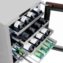 ZLINE 24 in. Touchstone Dual Zone 44 Bottle Wine Cooler with Hand Hammered Copper Glass Door (RWDO-HH-24) view 10