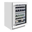 ZLINE 24 in. Touchstone Dual Zone 44 Bottle Wine Cooler With White Matte Glass Door (RWDO-WM-24) view 4