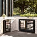 ZLINE Autograph Edition 24 in. Touchstone Dual Zone 44 Bottle Wine Cooler With Black Matte Glass Door And Polished Gold Handle (RWDOZ-BLM-24-G) view 11