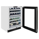 ZLINE Autograph Edition 24 in. Touchstone Dual Zone 44 Bottle Wine Cooler With Black Stainless Steel Glass Door And Champagne Bronze Handle (RWDOZ-BS-24-CB) view 6