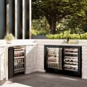 ZLINE Autograph Edition 24 in. Touchstone Dual Zone 44 Bottle Wine Cooler With Black Stainless Steel Glass Door And Champagne Bronze Handle (RWDOZ-BS-24-CB) view 9