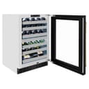ZLINE Autograph Edition 24 in. Touchstone Dual Zone 44 Bottle Wine Cooler With Black Stainless Steel Glass Door And Polished Gold Handle (RWDOZ-BS-24-G) view 5