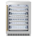 AutographEdition 24 in. Touchstone Dual Zone 44 Bottle Wine Cooler With Stainless Steel Glass Door And Champagne Bronze Handle view 1