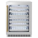 AutographEdition 24 in. Touchstone Dual Zone 44 Bottle Wine Cooler With Stainless Steel Glass Door And Polished Gold Handle view 1