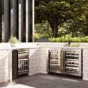 AutographEdition 24 in. Touchstone Dual Zone 44 Bottle Wine Cooler With Stainless Steel Glass Door And Polished Gold Handle view 15