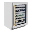 AutographEdition 24 in. Touchstone Dual Zone 44 Bottle Wine Cooler With Stainless Steel Glass Door And Polished Gold Handle view 14