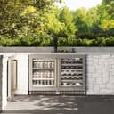ZLINE Autograph Edition 24 in. Touchstone Dual Zone 44 Bottle Wine Cooler With DuraSnow® Stainless Steel Glass Door And Polished Gold Handle (RWDOZ-SN-24-G) view 2