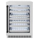 ZLINE Autograph Edition 24 in. Touchstone Dual Zone 44 Bottle Wine Cooler With DuraSnow® Stainless Steel Glass Door And Matte Black Handle (RWDOZ-SN-24-MB) view 1