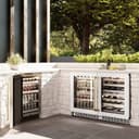 ZLINE Autograph Edition 24 in. Touchstone Dual Zone 44 Bottle Wine Cooler With White Matte Glass Door And Champagne Bronze Handle (RWDOZ-WM-24-CB) view 11