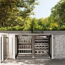 ZLINE Autograph Edition 24 in. Touchstone Dual Zone 44 Bottle Wine Cooler With White Matte Glass Door And Champagne Bronze Handle (RWDOZ-WM-24-CB) view 12