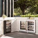 ZLINE Autograph Edition 24 in. Touchstone Dual Zone 44 Bottle Wine Cooler With White Matte Glass Door And Polished Gold Handle (RWDOZ-WM-24-G) view 12