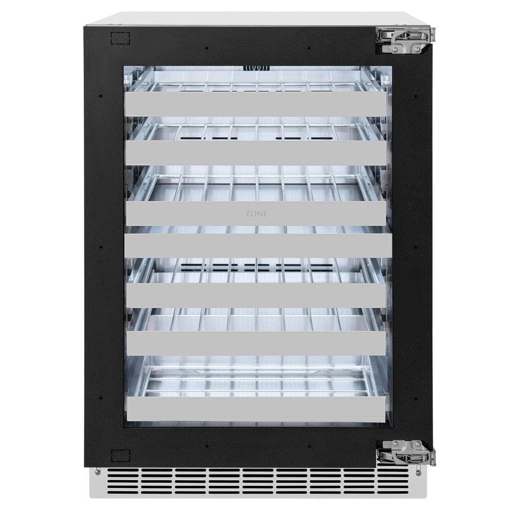 24in. Touchstone Dual Zone 44 Bottle Wine Cooler With Panel Ready Glass Door