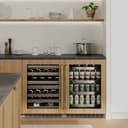 AutographEdition 24 in. Touchstone Dual Zone 44 Bottle Wine Cooler With Panel Ready Glass Door And Polished Gold Handle view 11