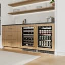 AutographEdition 24 in. Touchstone Dual Zone 44 Bottle Wine Cooler With Panel Ready Glass Door And Polished Gold Handle view 7