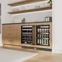 AutographEdition 24 in. Touchstone Dual Zone 44 Bottle Wine Cooler With Panel Ready Glass Door And Matte Black Handle view 4