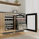 AutographEdition 24 in. Touchstone Dual Zone 44 Bottle Wine Cooler With Panel Ready Glass Door And Matte Black Handle view 20