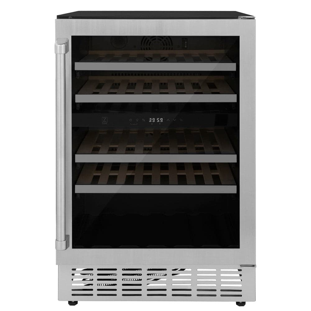 24"Monument Dual Zone 44-Bottle Wine Cooler in Stainless Steel