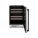 24"Monument Autograph Edition Dual Zone 44-Bottle Wine Cooler in Stainless Steel with Matte Black Accents view 4