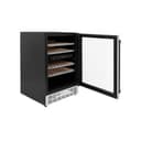 24"Monument Autograph Edition Dual Zone 44-Bottle Wine Cooler in Stainless Steel with Matte Black Accents view 7